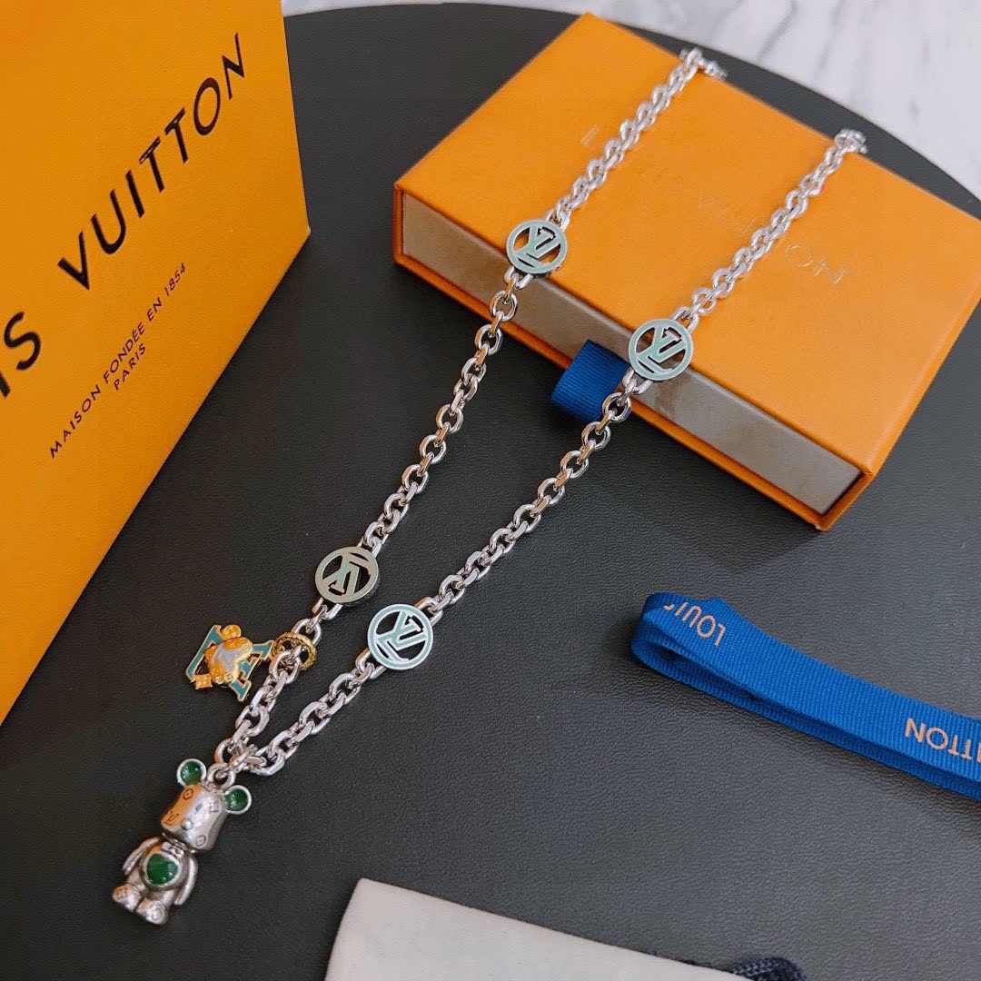 Louis Vuitton Silver Charm Necklace